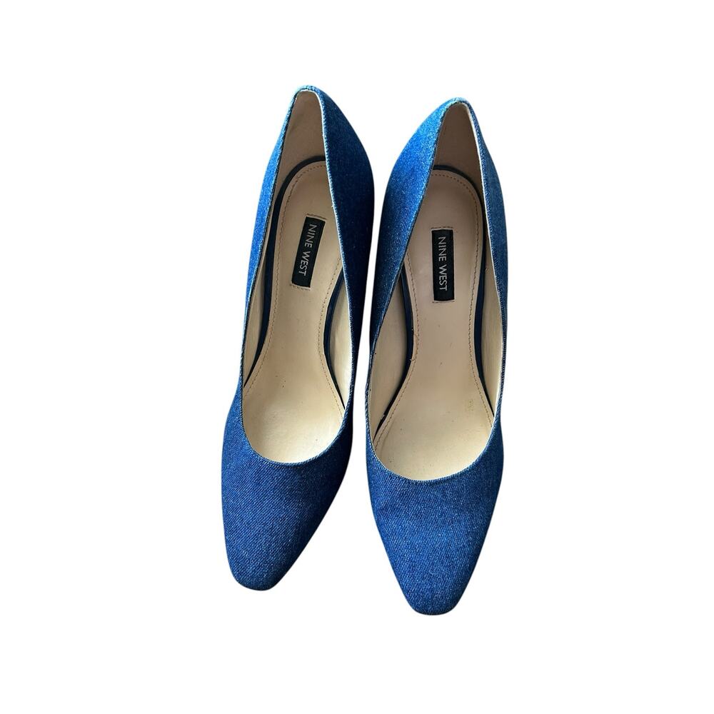Nine West Tatiana Denim Pointed-Toe Pumps High Heels – Women's Size 9M